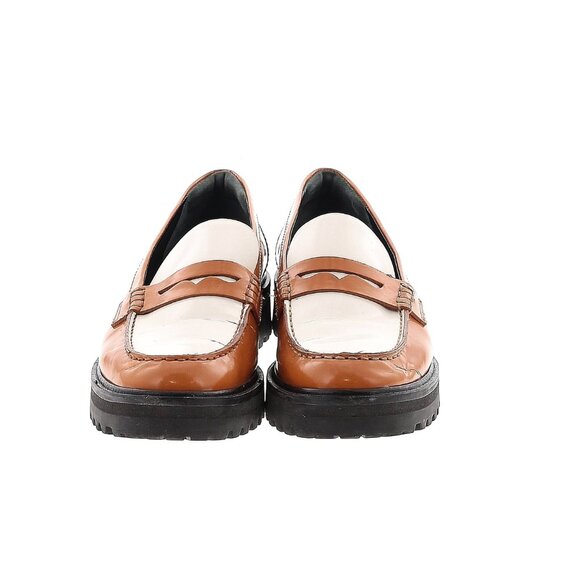 Reformation Tan/White Chunky Loafers - Picture 3 of 9